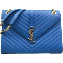 Load image into Gallery viewer, LOUIS VUITTON Envelope Leather Shoulder Bag Blue
