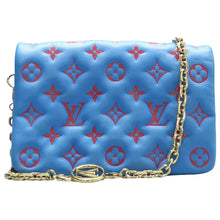 Load image into Gallery viewer, Louis Vuitton Coussin Pochette Monogram Embossed Leather Crossbody Bag Blue
