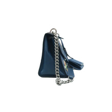 Load image into Gallery viewer, Prada Monochrome Robot Patches Envelope Flap Saffiano Cuir Calfskin Shoulder Bag Blue
