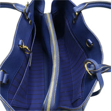 Load image into Gallery viewer, Louis Vuitton Montaigne MM Leather Satchel Bag Blue
