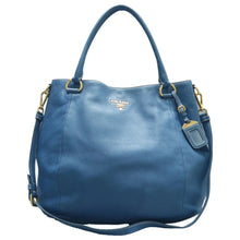 Load image into Gallery viewer, Prada Vitello Daino Leather Tote Shoulder Bag Blue
