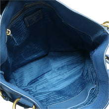 Load image into Gallery viewer, Prada Vitello Daino Leather Tote Shoulder Bag Blue
