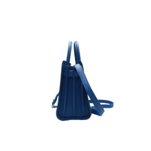 Load image into Gallery viewer, SAINT LAURENT Sac de Jour Leather Satchel Bag Blue
