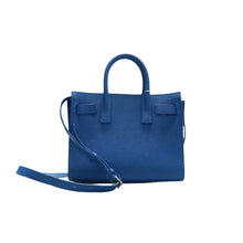 Load image into Gallery viewer, SAINT LAURENT Sac de Jour Leather Satchel Bag Blue
