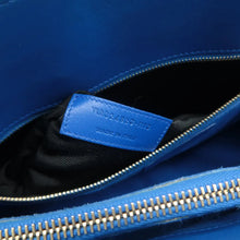Load image into Gallery viewer, SAINT LAURENT Sac de Jour Leather Satchel Bag Blue
