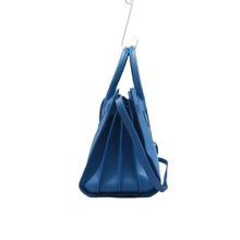 Load image into Gallery viewer, SAINT LAURENT Sac de Jour Leather Satchel Bag Blue
