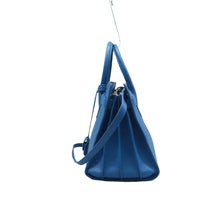 Load image into Gallery viewer, SAINT LAURENT Sac de Jour Leather Satchel Bag Blue
