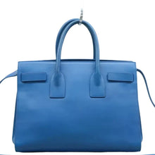 Load image into Gallery viewer, SAINT LAURENT Sac de Jour Leather Satchel Bag Blue
