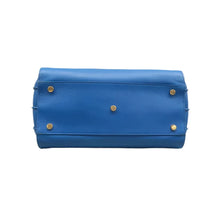 Load image into Gallery viewer, SAINT LAURENT Sac de Jour Leather Satchel Bag Blue
