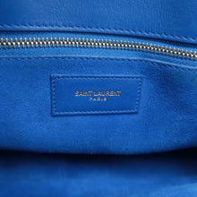 Load image into Gallery viewer, SAINT LAURENT Sac de Jour Leather Satchel Bag Blue
