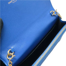 Load image into Gallery viewer, SAINT LAURENT Leather Shoulder Bag Blue
