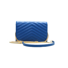 Load image into Gallery viewer, SAINT LAURENT Leather Shoulder Bag Blue
