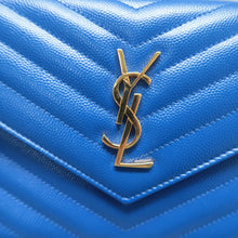 Load image into Gallery viewer, SAINT LAURENT Leather Shoulder Bag Blue
