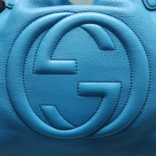 Load image into Gallery viewer, GUCCI Soho Leather Tote Bag Blue
