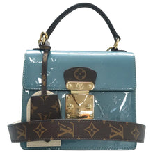 Load image into Gallery viewer, Louis Vuitton Spring Street Monogram Patent Leather Satchel Bag Blue
