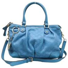 Load image into Gallery viewer, Gucci Sukey Guccissima Satchel Blue
