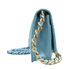 Load image into Gallery viewer, CHANEL Wallet On Chain Quilted Leather Shoulder Bag Blue
