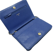Load image into Gallery viewer, Chanel Wallet on Chain Leather Shoulder Bag Blue
