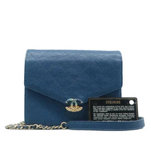 Load image into Gallery viewer, CHANEL Cuba Square Caviar Quilted Leather Wallet On Chain Blue
