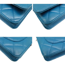 Load image into Gallery viewer, Chanel  WOC Quilted Leather Crossbody Bag Blue
