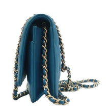 Load image into Gallery viewer, Chanel  WOC Quilted Leather Crossbody Bag Blue
