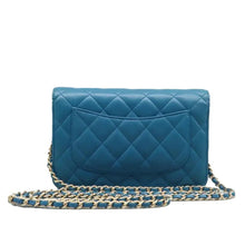 Load image into Gallery viewer, Chanel  WOC Quilted Leather Crossbody Bag Blue
