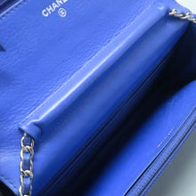 Load image into Gallery viewer, Chanel Wallet on Chain Leather Crossbody Bag Blue
