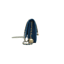 Load image into Gallery viewer, CHANEL Wallet on Chain Pearl Crush Leather Shoulder Bag Blue
