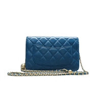 Load image into Gallery viewer, CHANEL Wallet on Chain Pearl Crush Leather Shoulder Bag Blue
