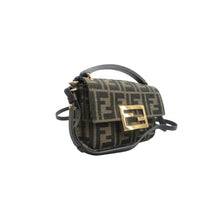 Load image into Gallery viewer, FENDI Baguette Jacquard FF Satchel Bag Brown
