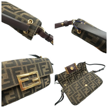 Load image into Gallery viewer, Fendi Baguette Fabric Satchel Bag Brown
