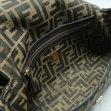 Load image into Gallery viewer, FENDI Baguette Fabric Satchel Bag Brown
