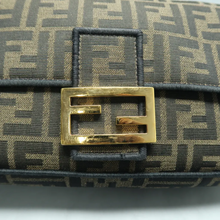 Load image into Gallery viewer, FENDI Baguette Fabric Satchel Bag Brown
