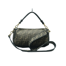 Load image into Gallery viewer, FENDI Baguette Fabric Satchel Bag Brown
