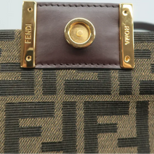 Load image into Gallery viewer, Fendi Baguette Fabric Satchel Bag Brown
