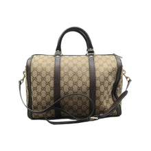 Load image into Gallery viewer, Gucci  Vintage Web Original GG Boston Bag Brown
