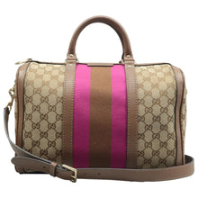 Load image into Gallery viewer, Gucci Vintage Web Original GG Boston Bag Brown
