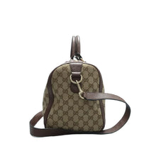 Load image into Gallery viewer, GUCCI Boston Fabric Satchel Bag Brown
