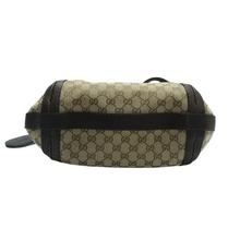 Load image into Gallery viewer, Gucci Brown Running Fabric Satchel Bag - Bottom view

