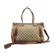 Load image into Gallery viewer, GUCCI Fabric Shoulder Bag Brown
