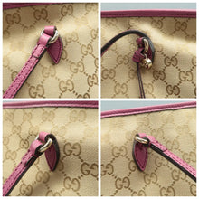 Load image into Gallery viewer, Gucci  Bree Monogram Leather Tote Bag Beige/ Pink
