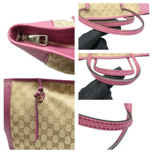 Load image into Gallery viewer, Gucci  Bree Monogram Leather Tote Bag Beige/ Pink
