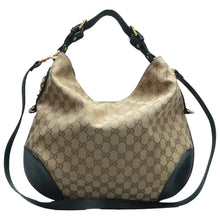 Load image into Gallery viewer, Gucci Patti Stud GG Fabric Satchel Bag Brown
