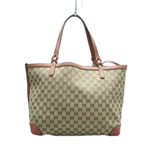 Load image into Gallery viewer, GUCCI W/P Fabric Shoulder Bag Brown
