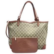 Load image into Gallery viewer, GUCCI W/P Fabric Shoulder Bag Brown
