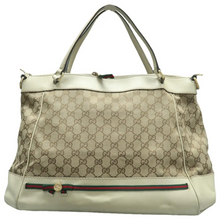 Load image into Gallery viewer, Gucci Fabric Satchel Bag Brown
