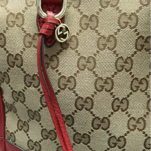 Load image into Gallery viewer, GUCCI Fabric Satchel Bag Brown
