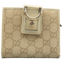 Load image into Gallery viewer, GUCCI D-ring Cloth Wallet Beige
