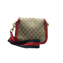Load image into Gallery viewer, Gucci Lady Web Fabric Shoulder Bag Brown
