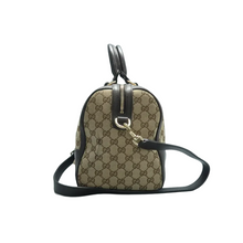 Load image into Gallery viewer, GUCCI Webby Bee Fabric Satchel Bag Brown
